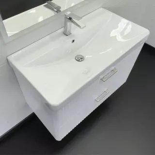 Тумба-умывальник Comforty Ангара-90П белый матовый c раковиной Comforty 4490